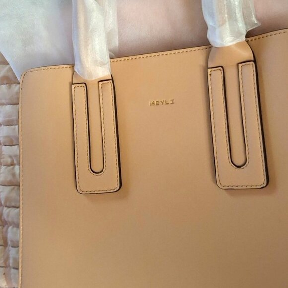 WOMENS LEATHER KEYLI HANDBAG, MEDIUM , CROSSBODY, PINK - Picture 2 of 4